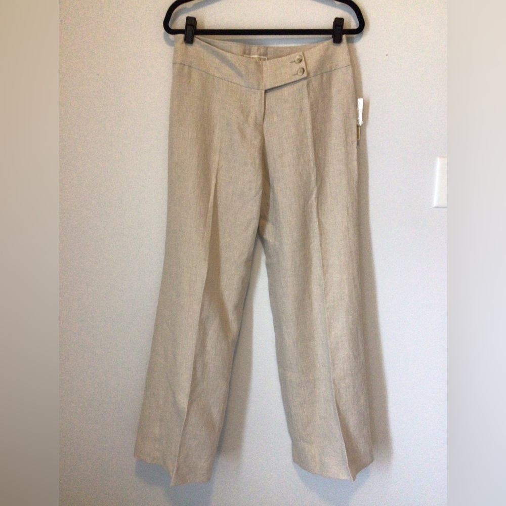 MICHAEL KORS WIDE LEG LINEN PANTS SIZE 6 NWT